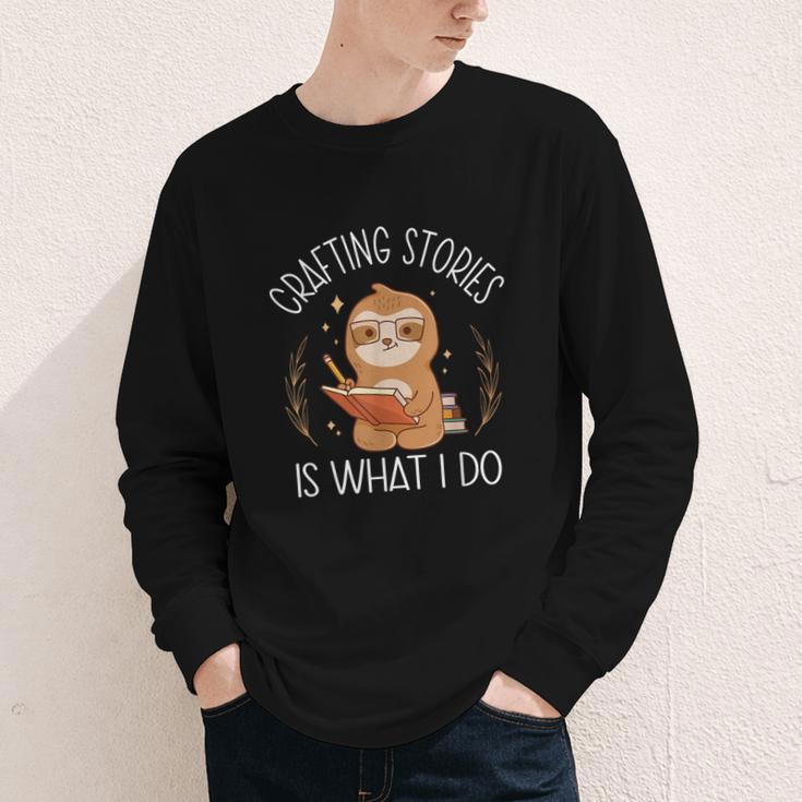 Crafting Stories Is What I Do Reading Writing Book Author Youth Long Sleeve Tee