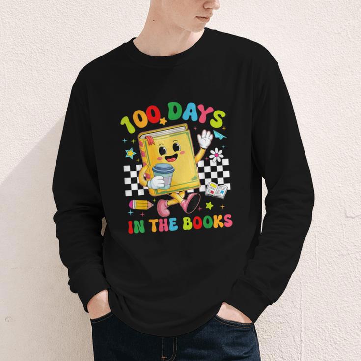 Cute 100 Days In The Books Groovy Boy Girl Teacher Youth Long Sleeve Tee Cute 100 Days In The Books Groovy Boy Girl Teacher Youth Long Sleeve Tee