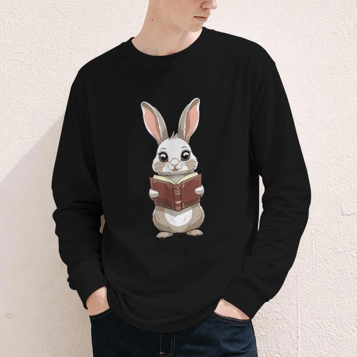 Cute Bookworm Bunny Reading For Kids And Teachers Youth Long Sleeve Tee Cute Bookworm Bunny Reading For Kids And Teachers Youth Long Sleeve Tee