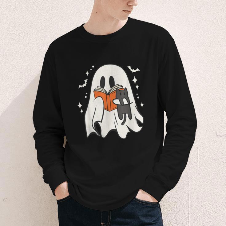 Cute Ghost Reading Book Spooky Season Halloween Costume Kids Youth Long Sleeve Tee Cute Ghost Reading Book Spooky Season Halloween Costume Kids Youth Long Sleeve Tee