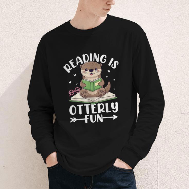 Cute Otter Reading Book Lover Sea Otters Animal Lover Youth Long Sleeve Tee Cute Otter Reading Book Lover Sea Otters Animal Lover Youth Long Sleeve Tee