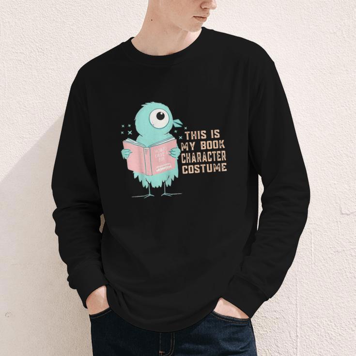 Cute Pigeon This Is My Book Character Costume For Reading Youth Long Sleeve Tee Cute Pigeon This Is My Book Character Costume For Reading Youth Long Sleeve Tee