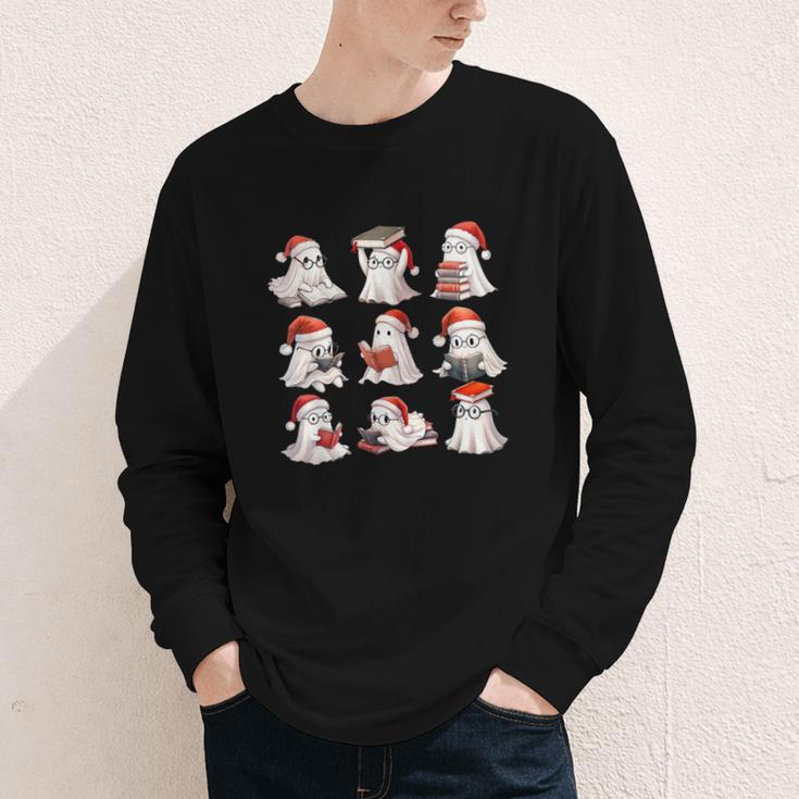 Cute Read More Booooooks Ghost Read More Books Christmas Youth Long Sleeve Tee