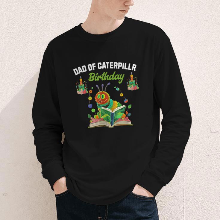 Dad Of Caterpillar Birthday Reading Books Lovers Youth Long Sleeve Tee
