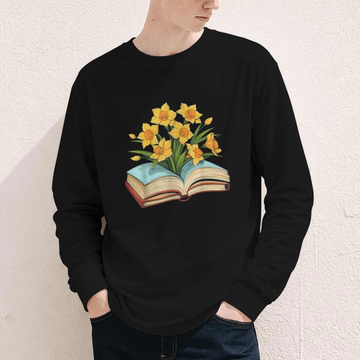 Daffodils Flowers Book Floral Youth Long Sleeve Tee