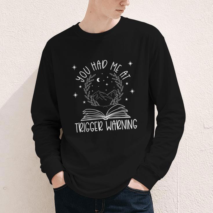Dark Romance Trigger Warning Spicy Book Merch Women Smut Youth Long Sleeve Tee