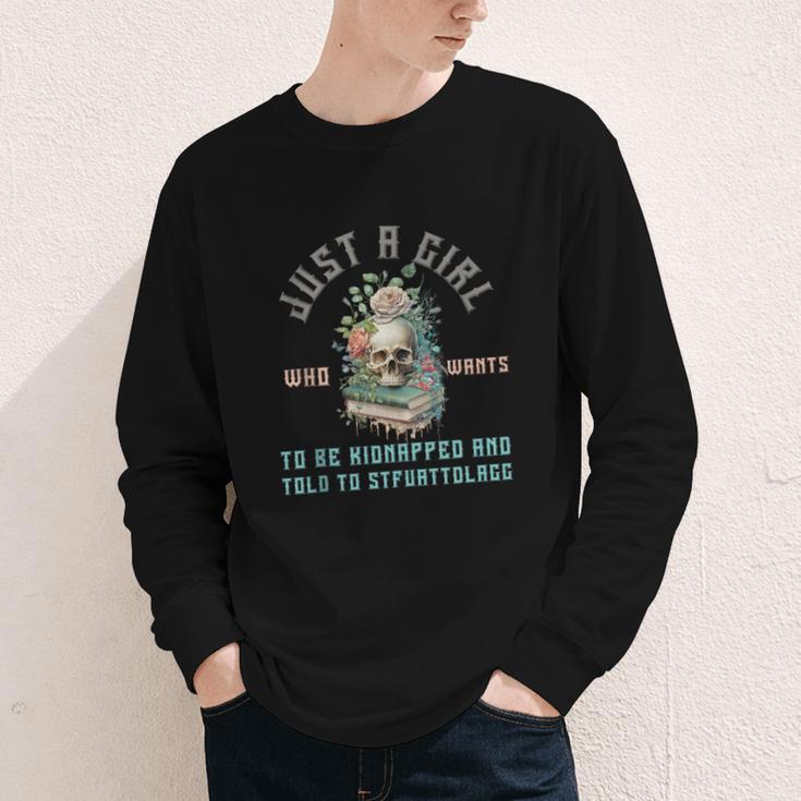 Dark Romance Women STFUATTDLAGG Smutt Book Merch Good Girl Youth Long Sleeve Tee