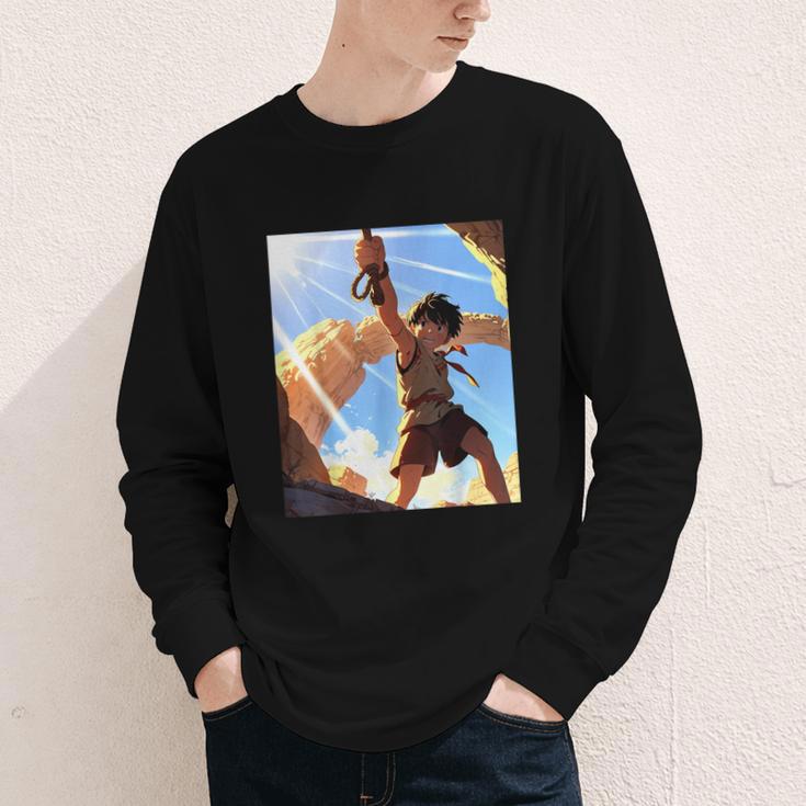 David And Goliath Bible Book Samuel King David Anime Manga Youth Long Sleeve Tee