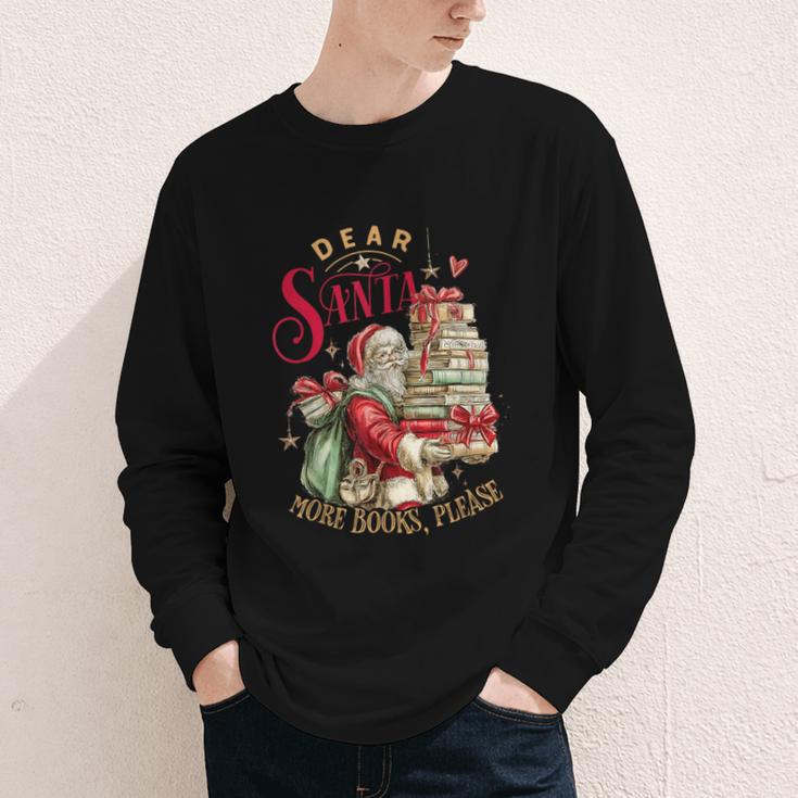 Dear Santa More Books Please Christmas Youth Long Sleeve Tee Dear Santa More Books Please Christmas Youth Long Sleeve Tee