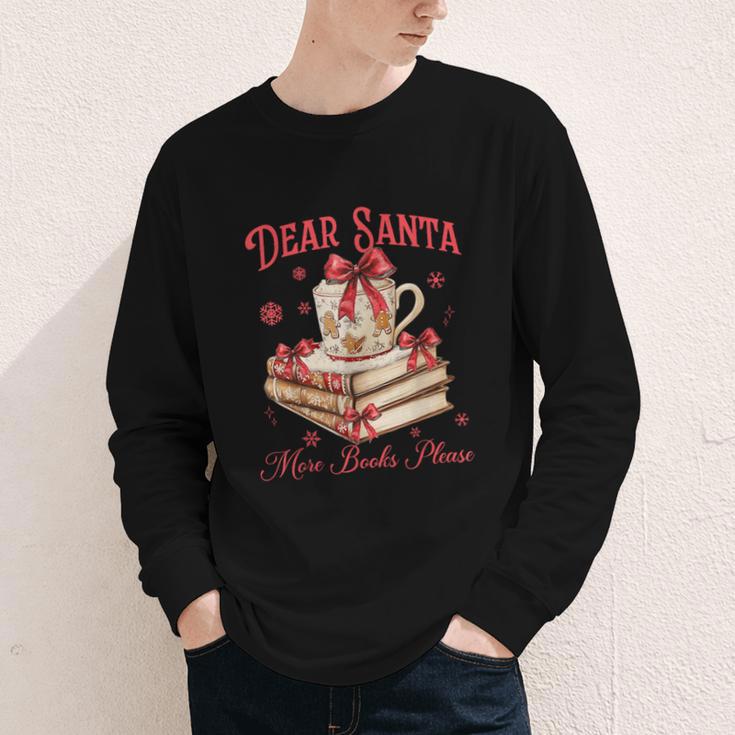 Dear Santa More Books Please Reading Book Lover Christmas Youth Long Sleeve Tee Dear Santa More Books Please Reading Book Lover Christmas Youth Long Sleeve Tee