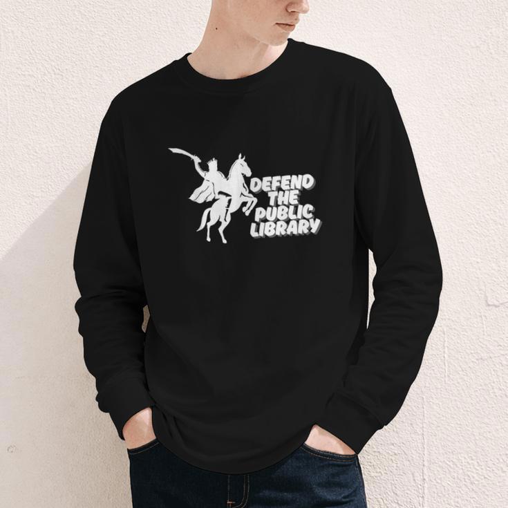Defend Public Library Support Local Library Book Lover Youth Long Sleeve Tee