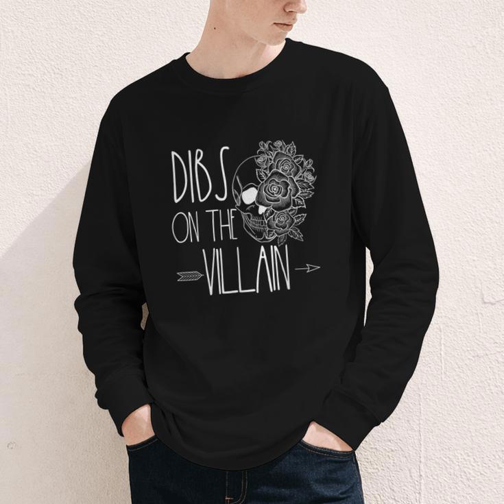 Dibs On The Villain Spicy Books Women Smutty Merch Romantasy Youth Long Sleeve Tee