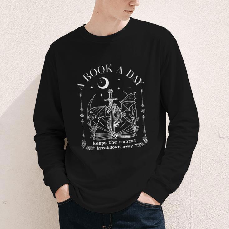 Dragon A Book A Day Keeps The Mental Breakdown Away Youth Long Sleeve Tee