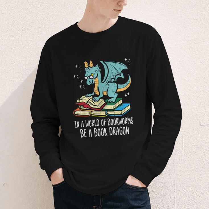 Be A Dragon Read Reading Book Librarian Men Women Kids Youth Long Sleeve Tee Be A Dragon Read Reading Book Librarian Men Women Kids Youth Long Sleeve Tee