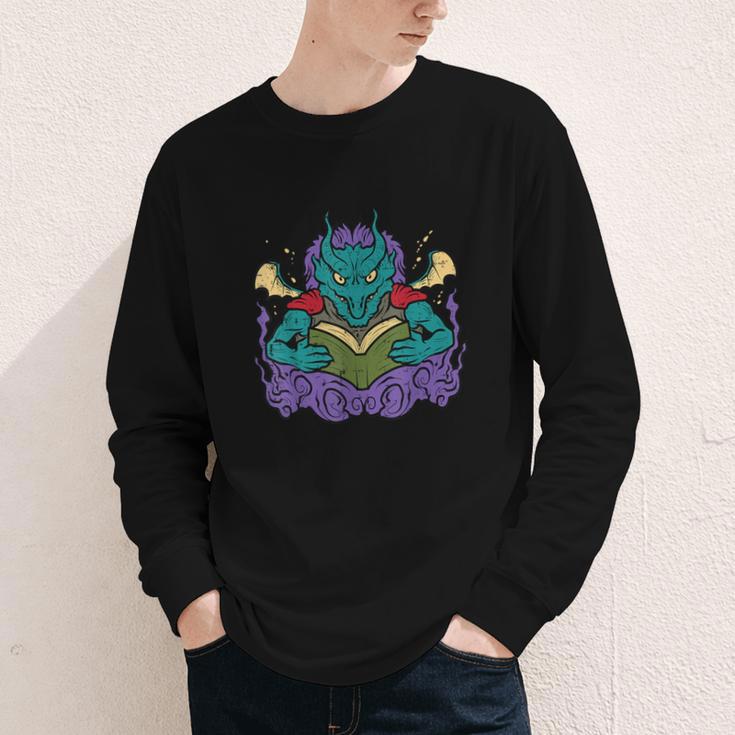 Dragon Read Reading Librarian Book Across America Kids Youth Long Sleeve Tee