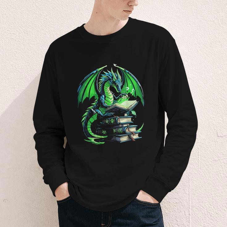 Dragon Reading Books Bookworm Youth Long Sleeve Tee