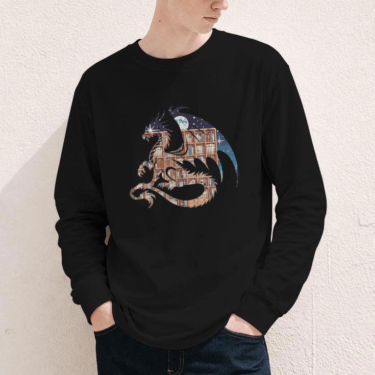 Dragon Silhouette Books Librarian Bookworm Women Men Kids Youth Long Sleeve Tee Dragon Silhouette Books Librarian Bookworm Women Men Kids Youth Long Sleeve Tee