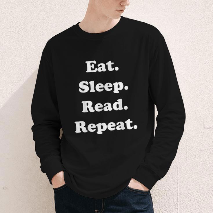 Eat Sleep Read Repeat Book Enthusiast Youth Long Sleeve Tee