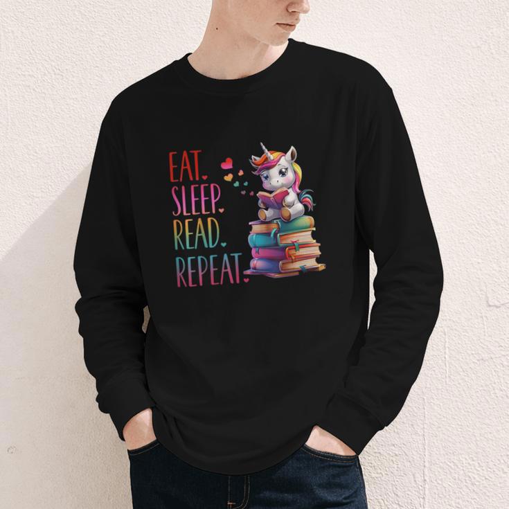 Eat Sleep Read Repeat Unicorn Read Book Reading Lovers Kids Youth Long Sleeve Tee Eat Sleep Read Repeat Unicorn Read Book Reading Lovers Kids Youth Long Sleeve Tee