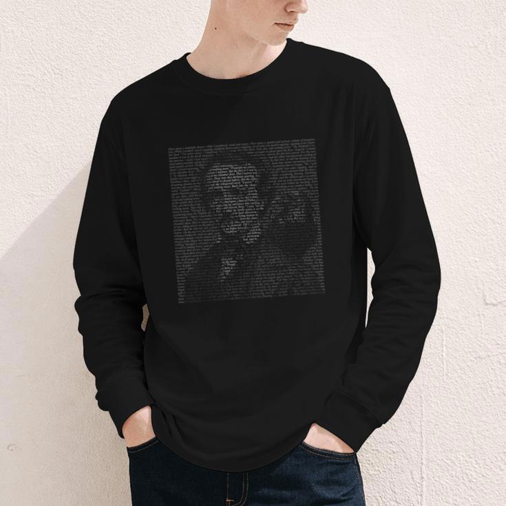 Edgar Allen Poe & Raven Reading Bookworm Reader Youth Long Sleeve Tee