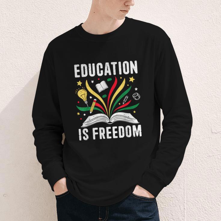 Education Is Freedom Books History Teacher Kids Youth Long Sleeve Tee Education Is Freedom Books History Teacher Kids Youth Long Sleeve Tee