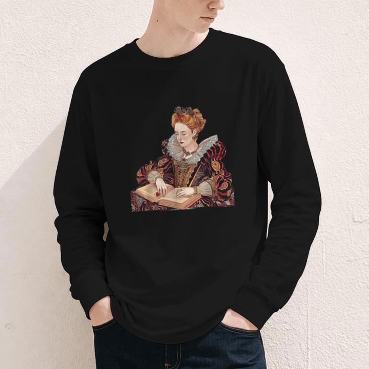 Elizabeth I Reading A Book Youth Long Sleeve Tee