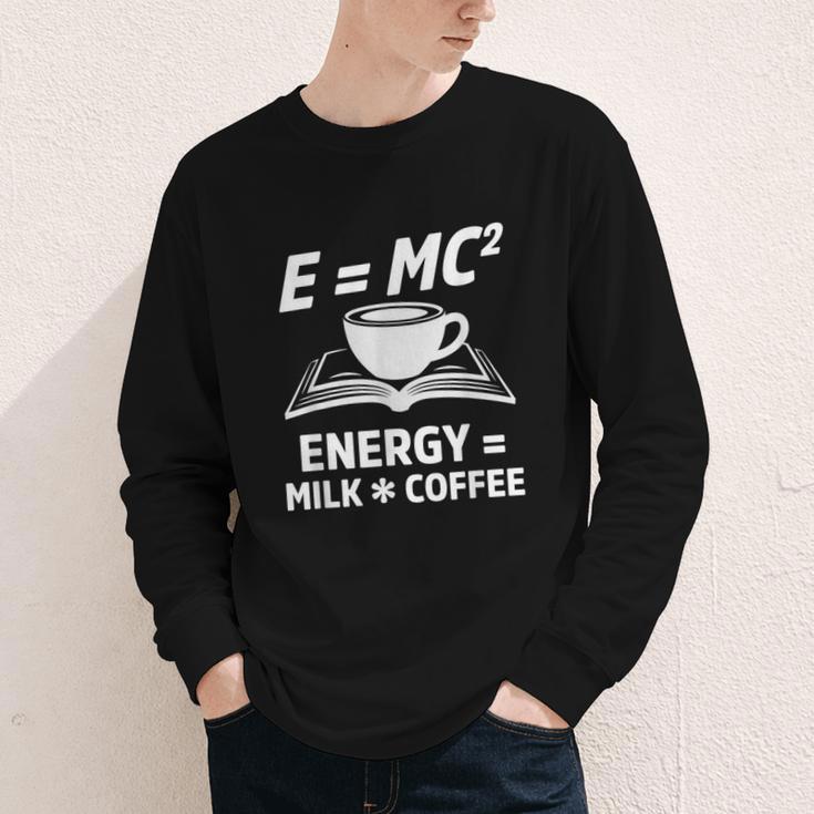 EMC2 Energy Milk x Coffee Science Book Math Lover Youth Long Sleeve Tee