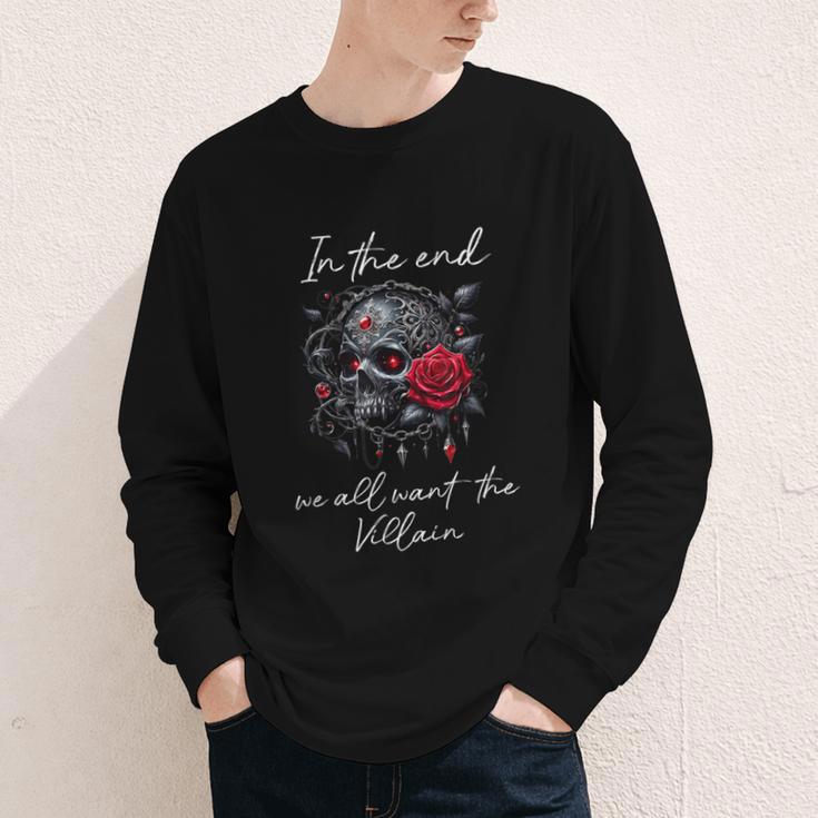 In The End We All Want The Villain Smutty Book Dark Romance Youth Long Sleeve Tee