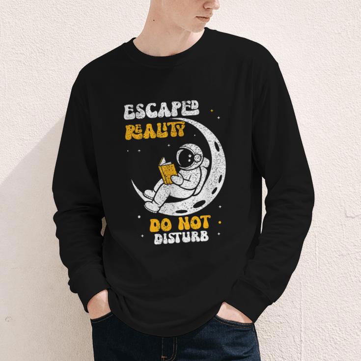 Escaped Reality Do Not Disturb Book Lover Youth Long Sleeve Tee