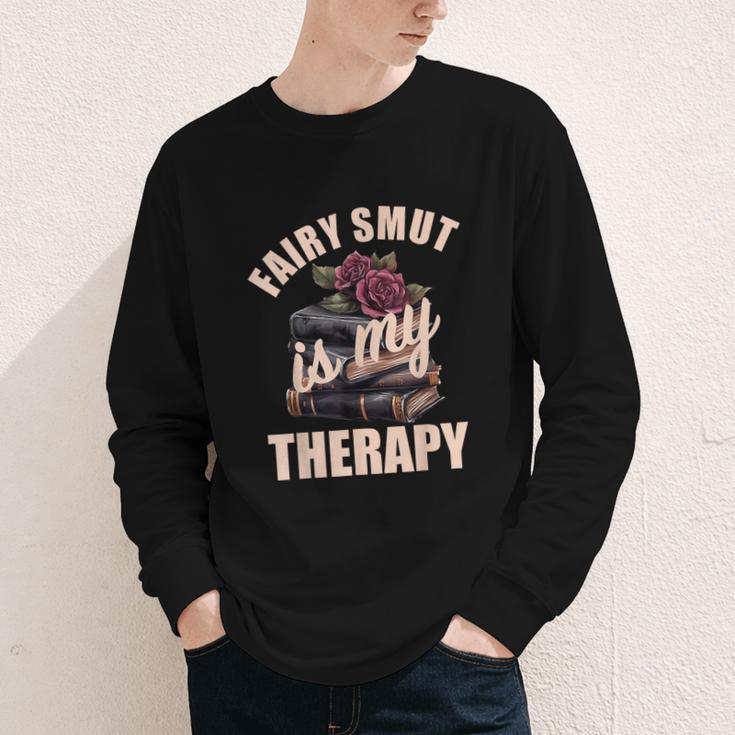 Fairy Smut Is My Therapy Romantasy Spicy Books Faerie Tales Youth Long Sleeve Tee