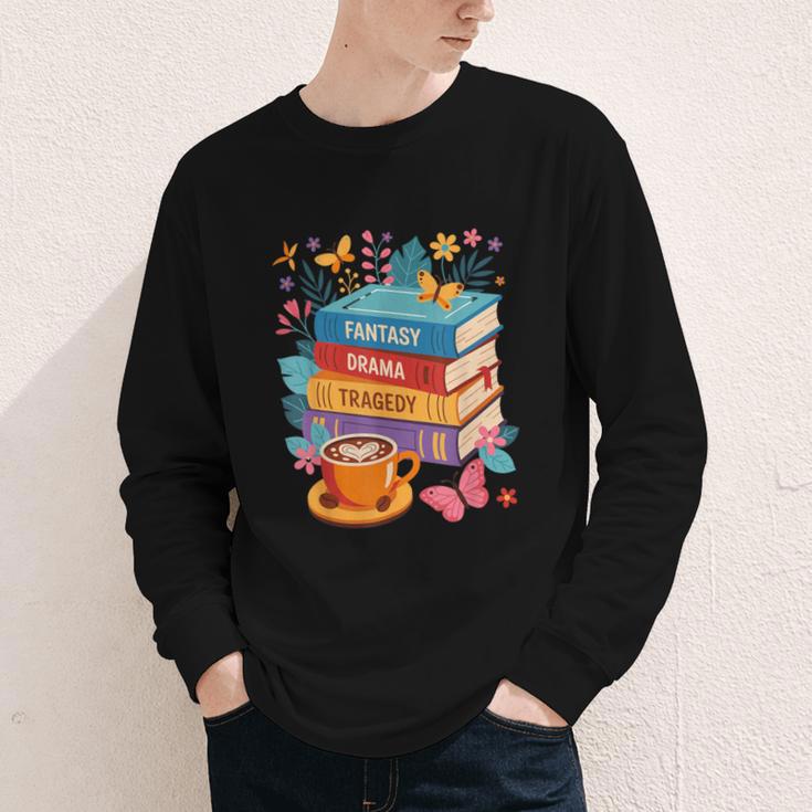 Fantasy Drama Tragedy Books Subtle Anti-Trump Youth Long Sleeve Tee