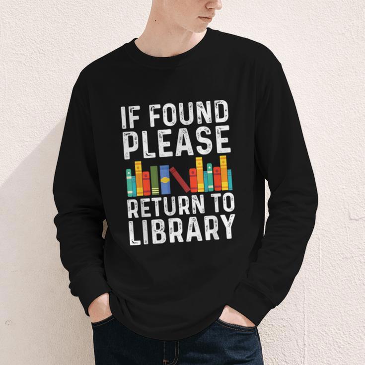 If Found Please Return To Library Book Lover Youth Long Sleeve Tee
