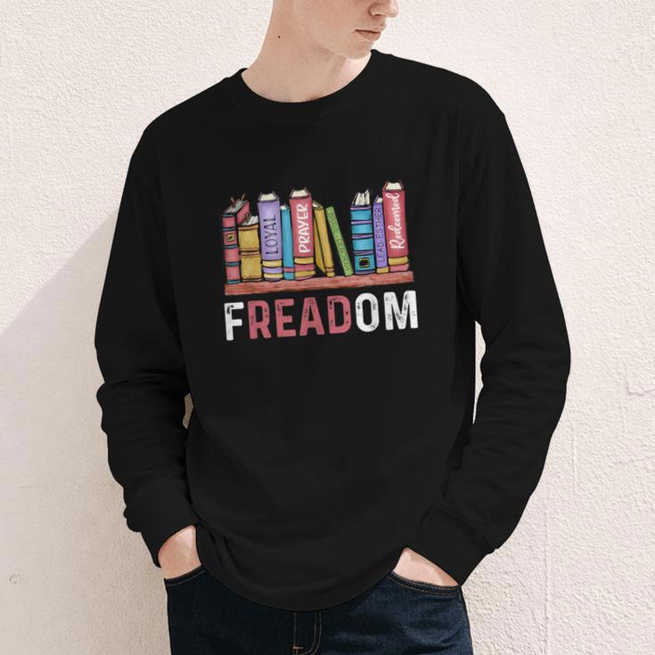 Freadom Anti Ban Books Freedom To Read Book Lover Reading Youth Long Sleeve Tee