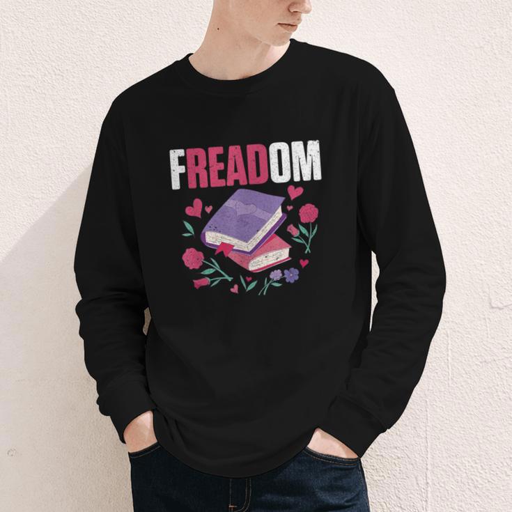 Freadom Anti Ban Books Freedom To Read Book Reading Youth Long Sleeve Tee