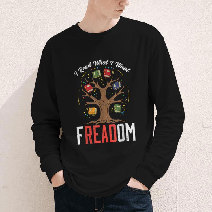 Freadom Tree Read Reading Librarian Book Across America Youth Long Sleeve Tee