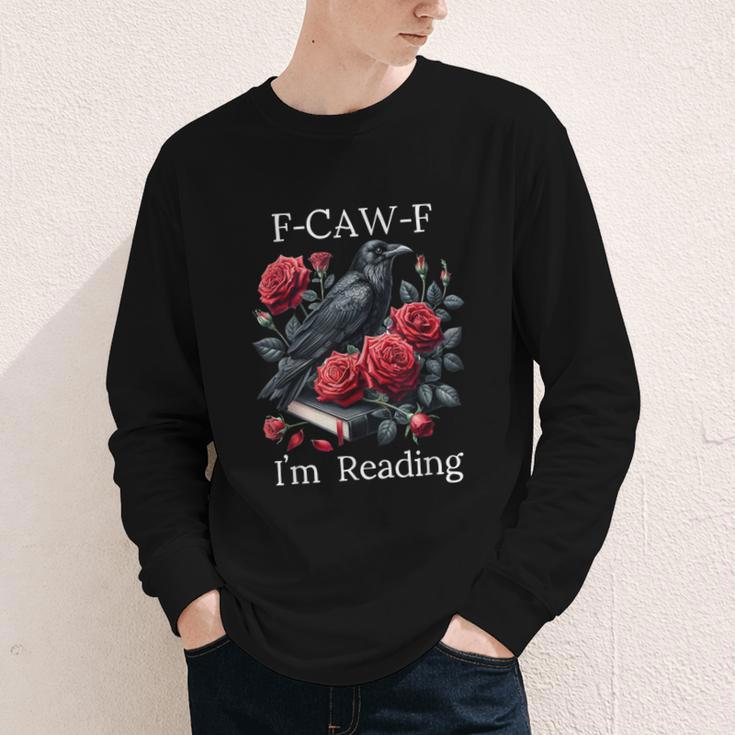 Fuck Off Im Reading Smut Books Dark Romance Book Crow F Cawf Youth Long Sleeve Tee
