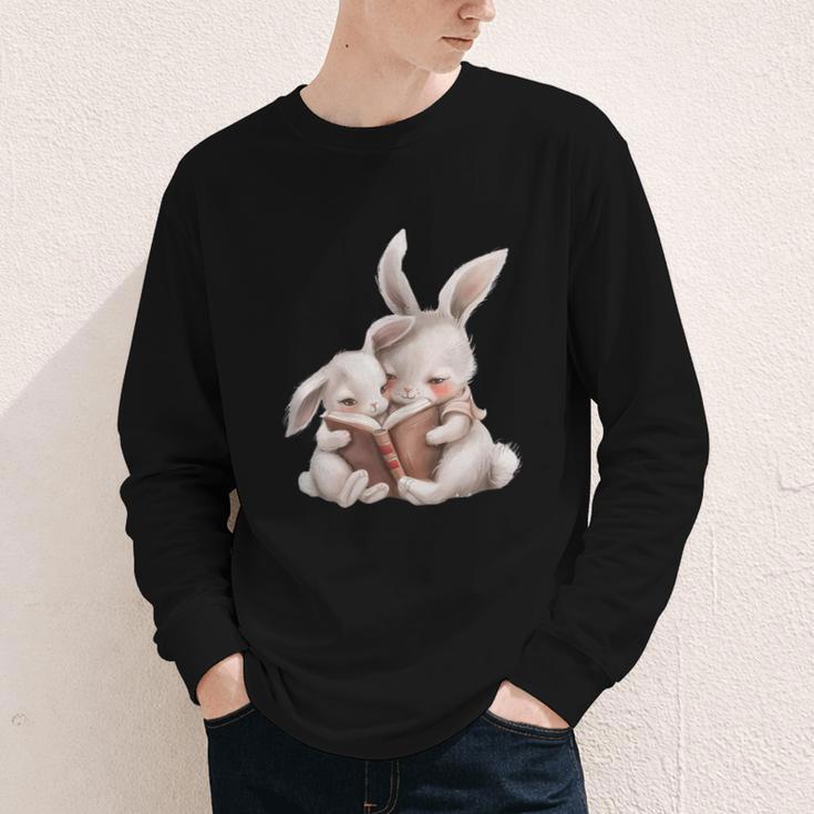 Funny Book Reading Quote For Women And Girls Rabbits Youth Long Sleeve Tee