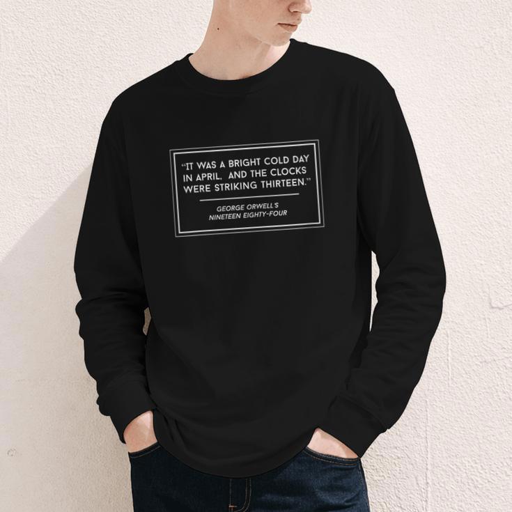 George Orwell Nineteen Eighty Four Book Quote Youth Long Sleeve Tee