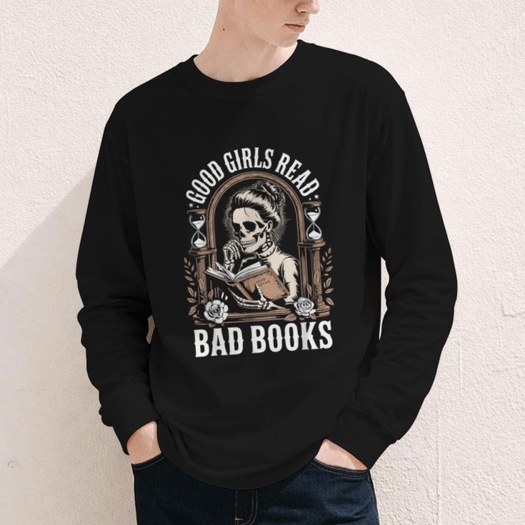 Good Girls Read Bad Books Youth Long Sleeve Tee