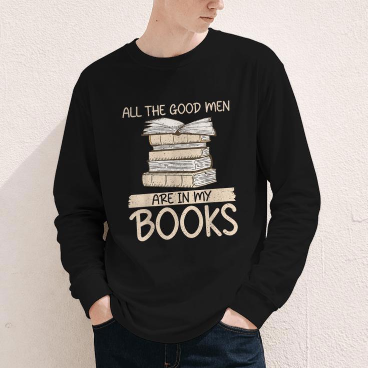 All The Good Men Are In My Books Romance Novel Youth Long Sleeve Tee All The Good Men Are In My Books Romance Novel Youth Long Sleeve Tee