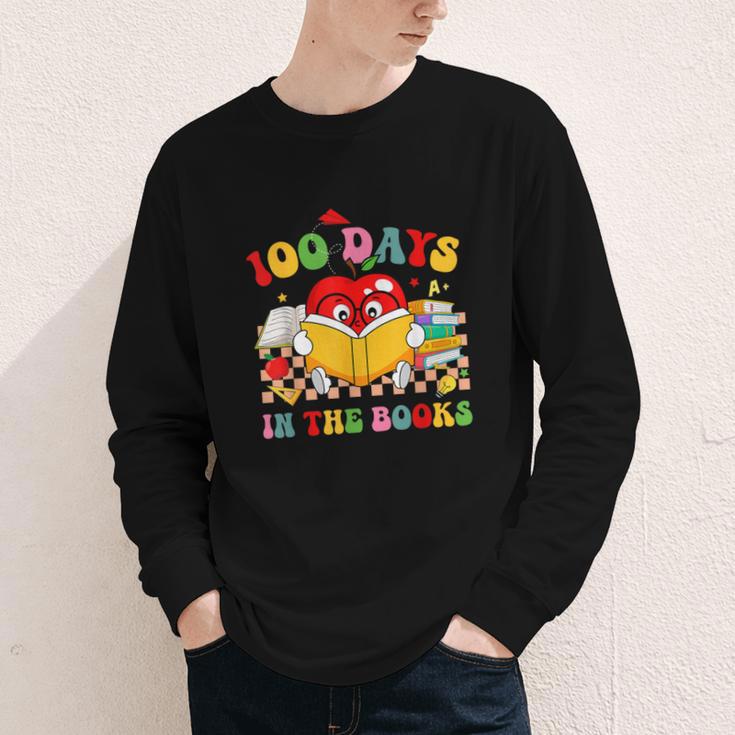 Groovy 100 Days In The Books Reading 100th Day Of School Youth Long Sleeve Tee