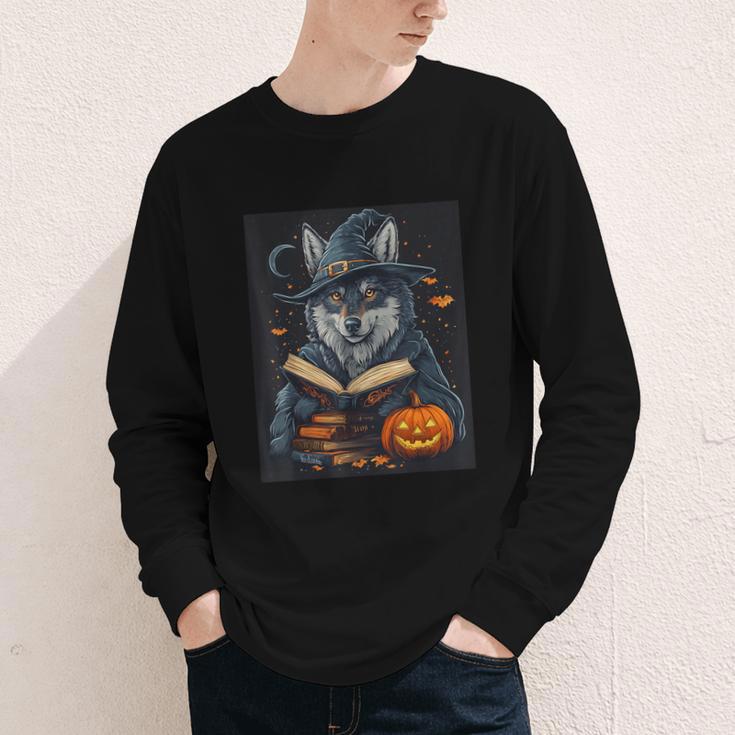 Halloween Girls Boys Cute Wolf Book Pumpkin Kids Halloween Youth Long Sleeve Tee Halloween Girls Boys Cute Wolf Book Pumpkin Kids Halloween Youth Long Sleeve Tee