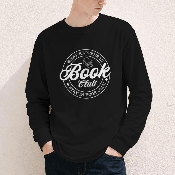 What Happens In Book Club Stays In Book Club Book Lover Youth Long Sleeve Tee What Happens In Book Club Stays In Book Club Book Lover Youth Long Sleeve Tee