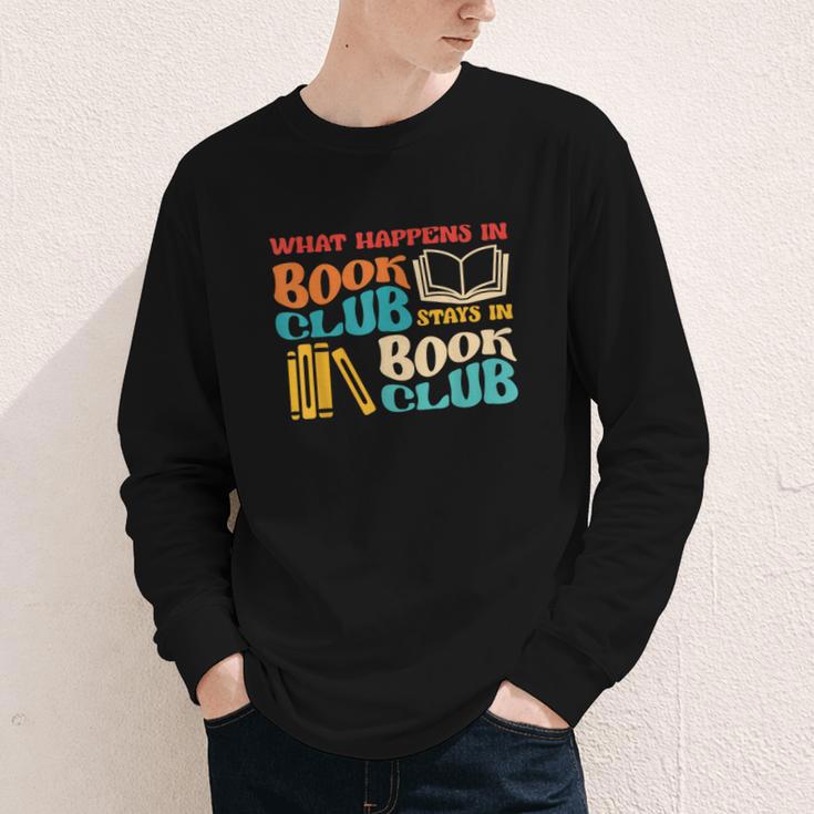 What Happens In Book Club Stays In Book Club Retro Youth Long Sleeve Tee What Happens In Book Club Stays In Book Club Retro Youth Long Sleeve Tee