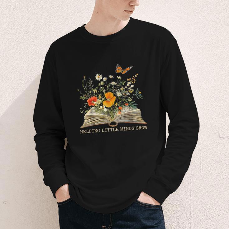 Helping Little Minds Grow Floral Book Education SPED Teacher Youth Long Sleeve Tee Helping Little Minds Grow Floral Book Education SPED Teacher Youth Long Sleeve Tee