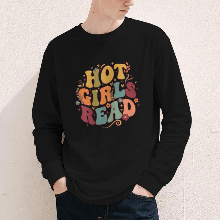 Hot Girls Read Aesthetic Book Lover Reading Youth Long Sleeve Tee