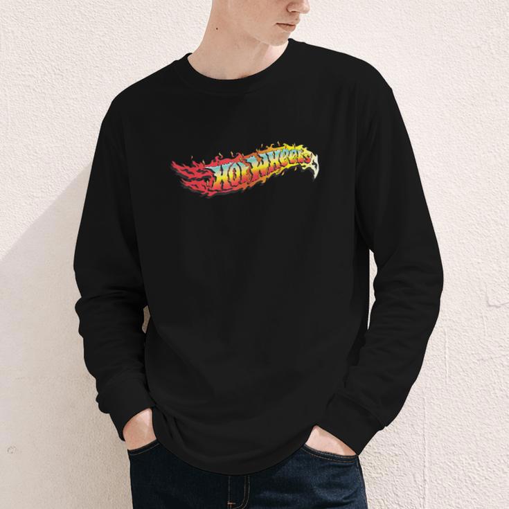 Hot Wheels Comic Book Fire Logo Youth Long Sleeve Tee