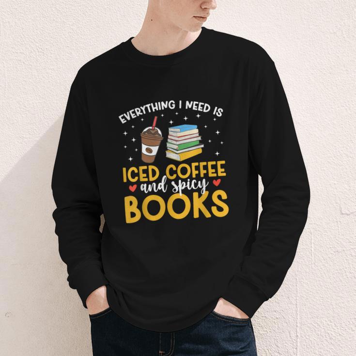 Iced Coffee And Spicy Books Iced Coffee Lover Cold Brew Youth Long Sleeve Tee Iced Coffee And Spicy Books Iced Coffee Lover Cold Brew Youth Long Sleeve Tee