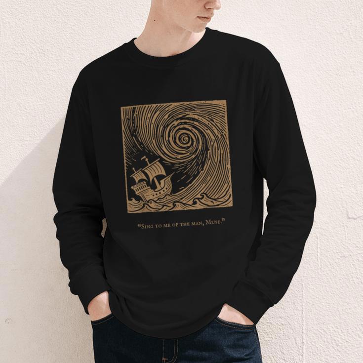 Iliad Odyssey Homer Ancient Greek History Book Odyssey Youth Long Sleeve Tee