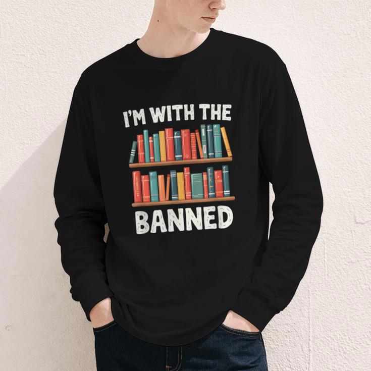 I'm With The Banned Librarian Banned Book Lover Reader Youth Long Sleeve Tee
